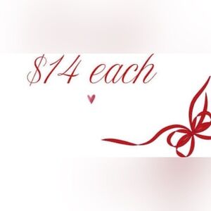 Red Script Price Graphic with Decorative Bow